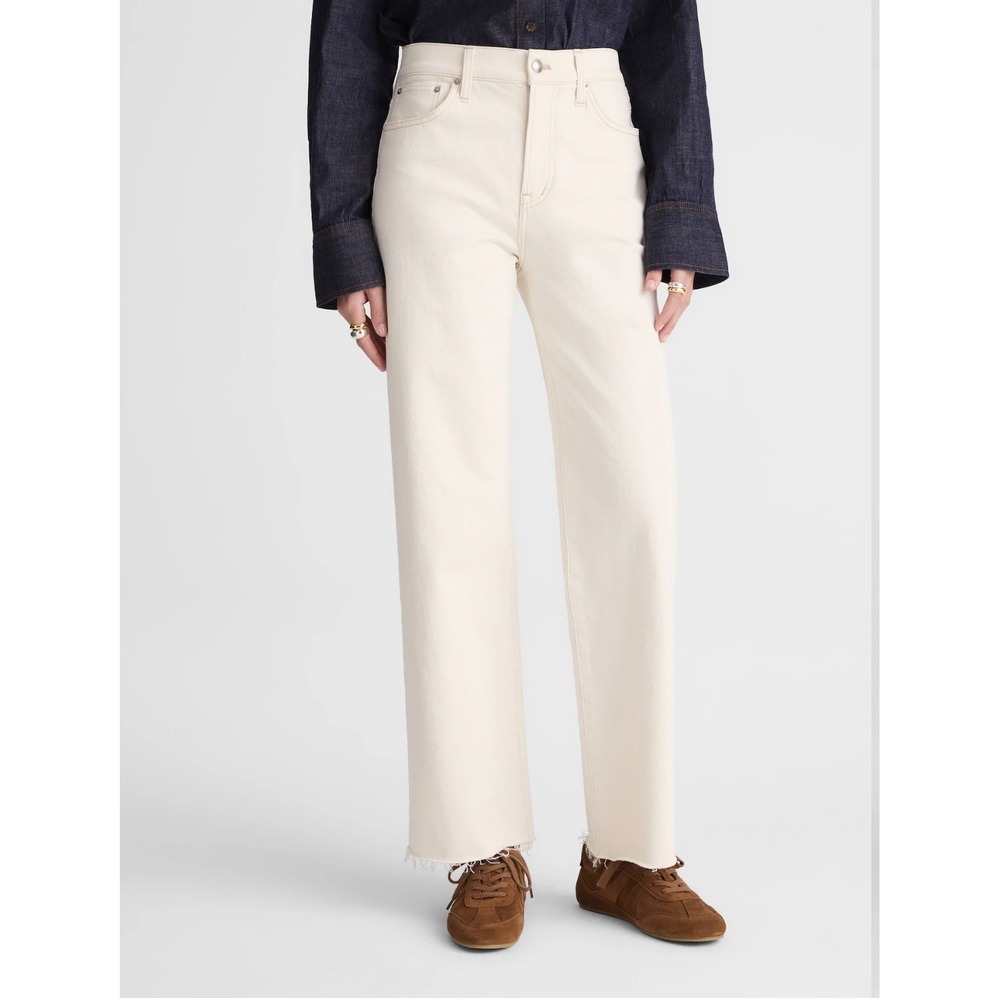 Madewell NWT The Perfect Vintage Wide-Leg Crop Jean Womens 30 Vintage Canvas